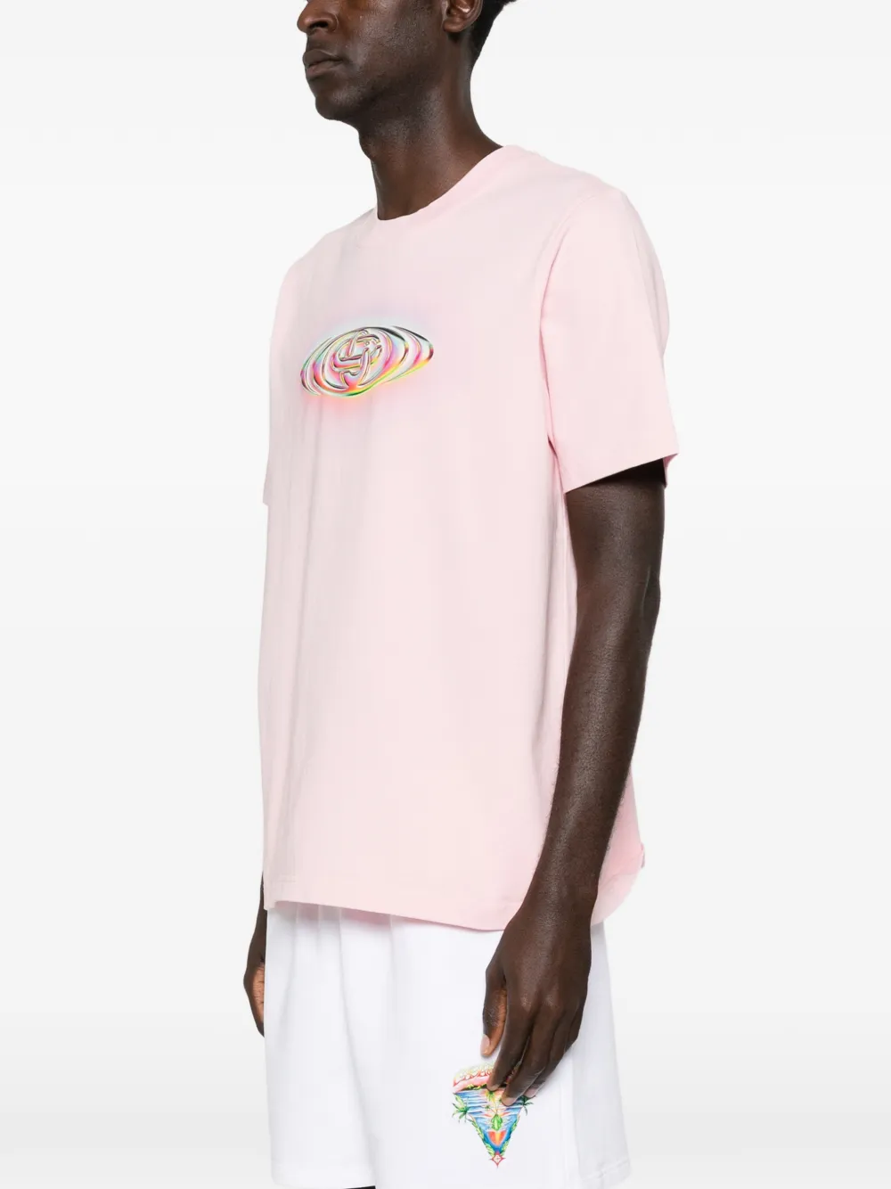 Casablanca T-shirt met grafische print Roze