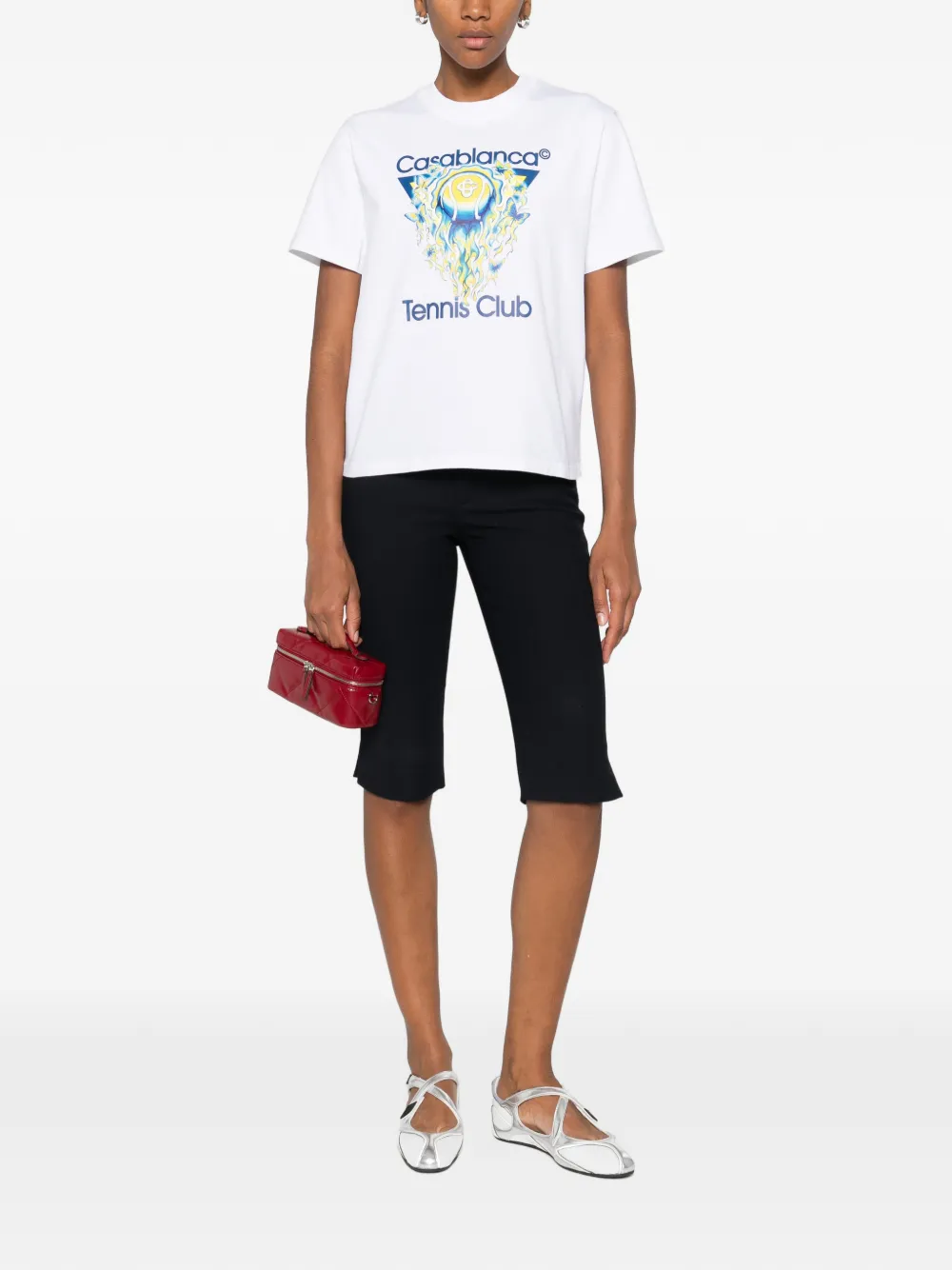 Casablanca katoenen T-shirt Wit