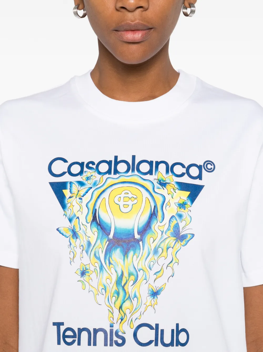 Casablanca katoenen T-shirt Wit