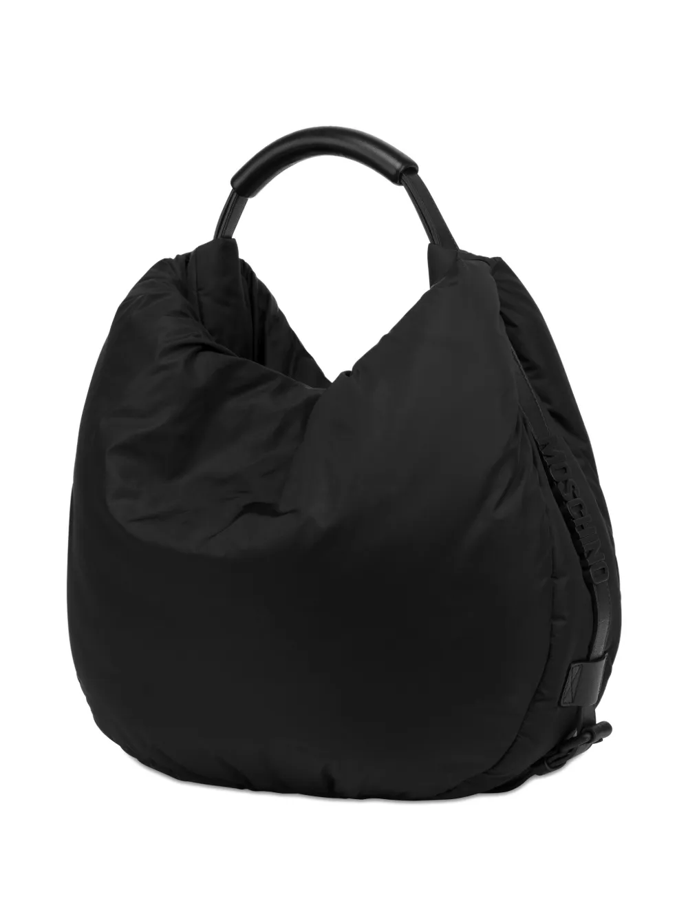 Moschino Schoudertas met logo - Zwart