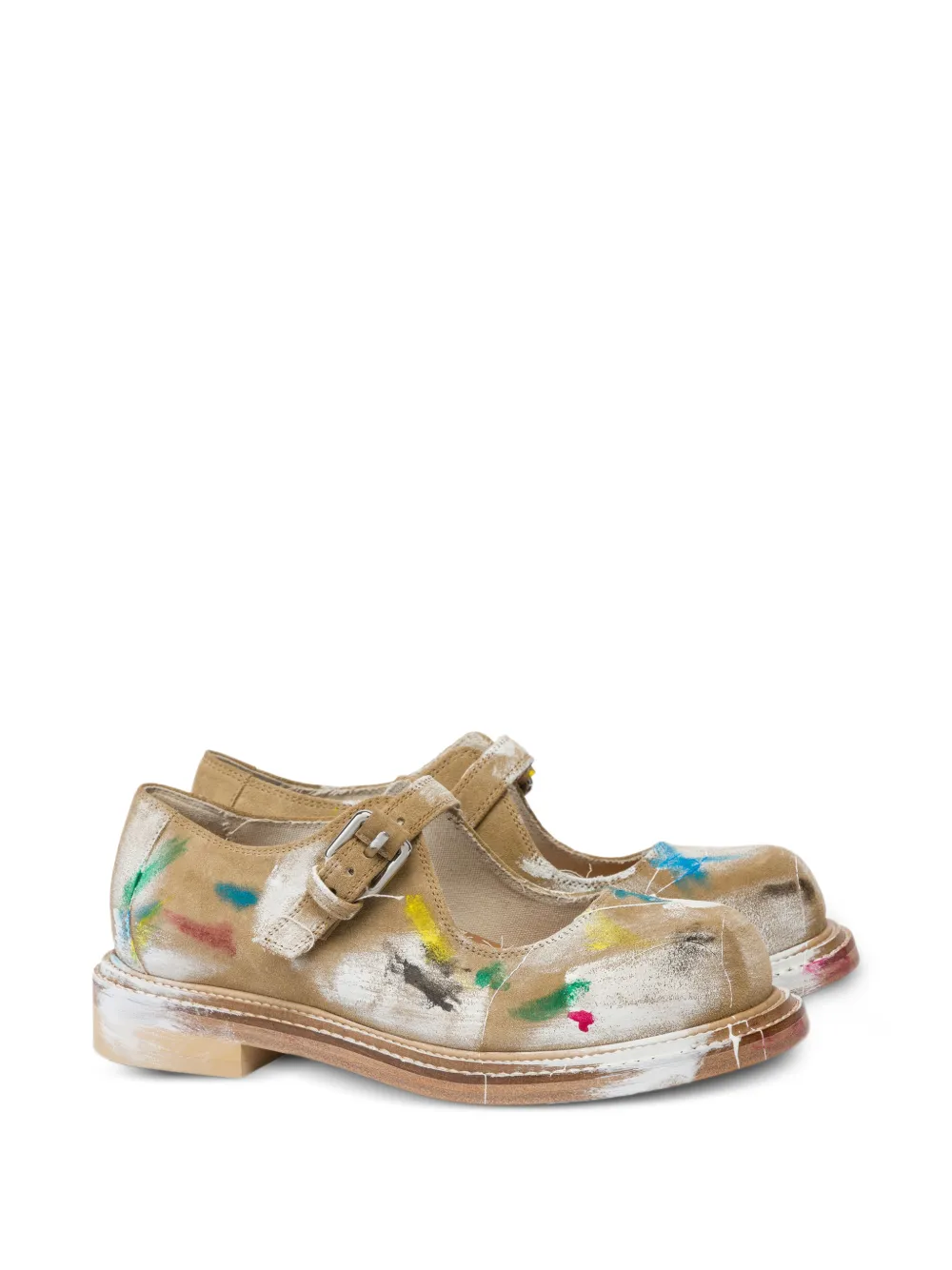 Moschino Loafers met gesp Beige
