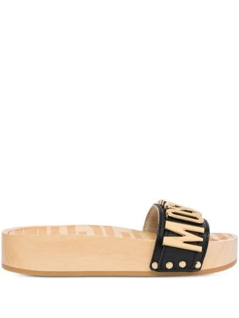 Moschino mules con letras del logo