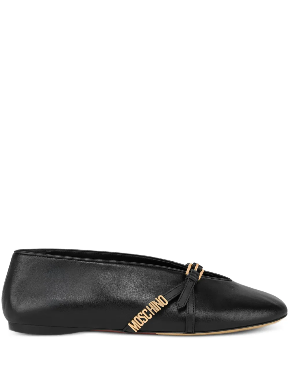 Moschino Ballerine con logo - Nero