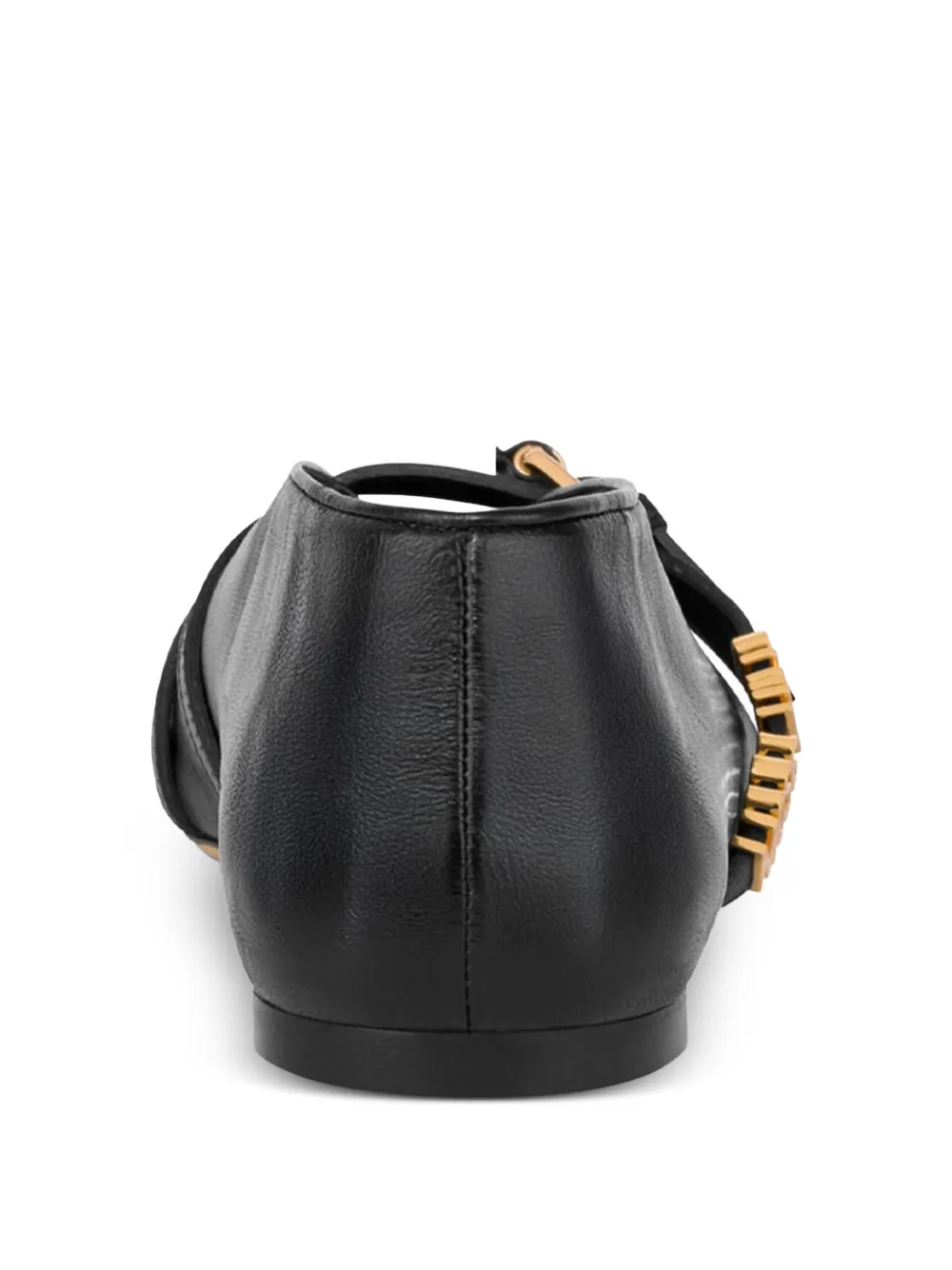 Moschino Ballerina's met logo Zwart