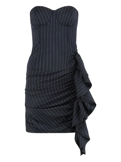 Les Filles d'Eva pinstripes ruffled mini dress