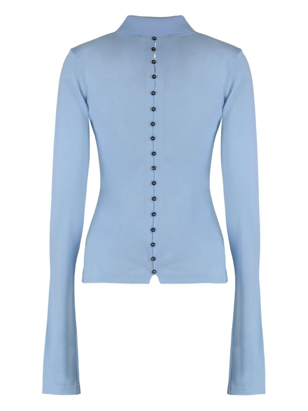 Les Filles d'Eva buttoned long-sleeve polo top - Blauw