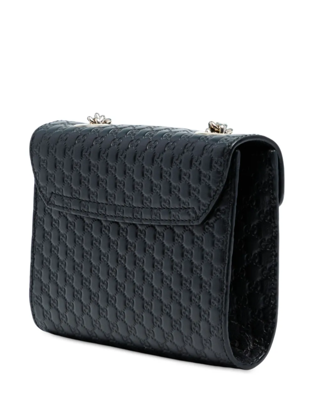 Pre-owned Gucci 2016-2025 Mini Microssima Emily Crossbody Bag In Black