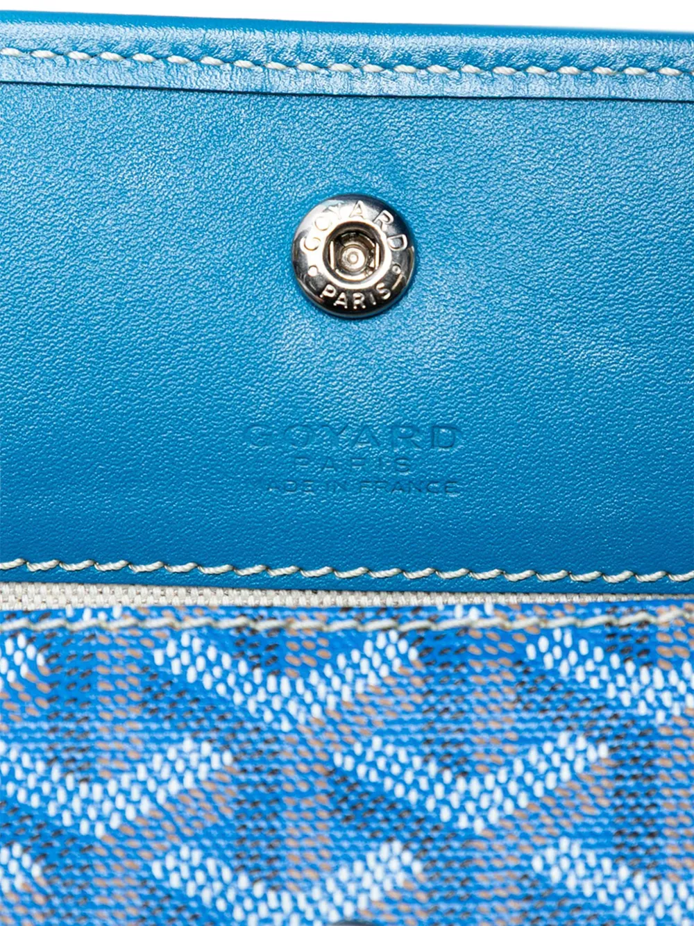 Pre-owned Goyard 2012 Ine Saint Louis Gm Tote Bag In Blue