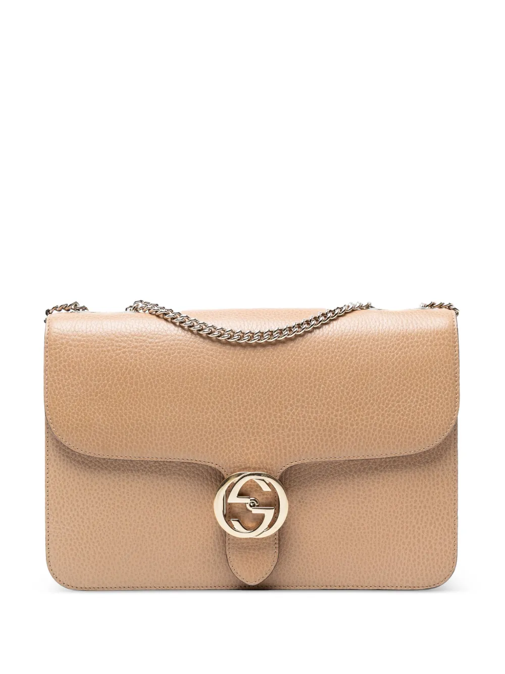 Gucci Pre-Owned 2016-2025 Medium Dollar Calfskin Interlocking G crossbody bag - Marrone