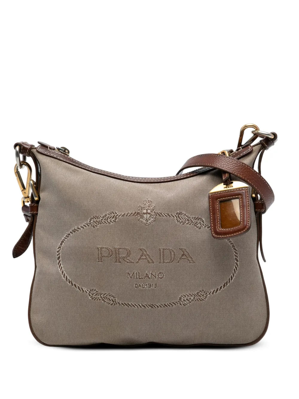 Prada Pre-Owned 2010-2025 Canvas Canapa Logo crossbody bag - ブラウン Prada Pre-Owned 2010-2025 Canvas Canapa Logo crossbody bag - ブラウン