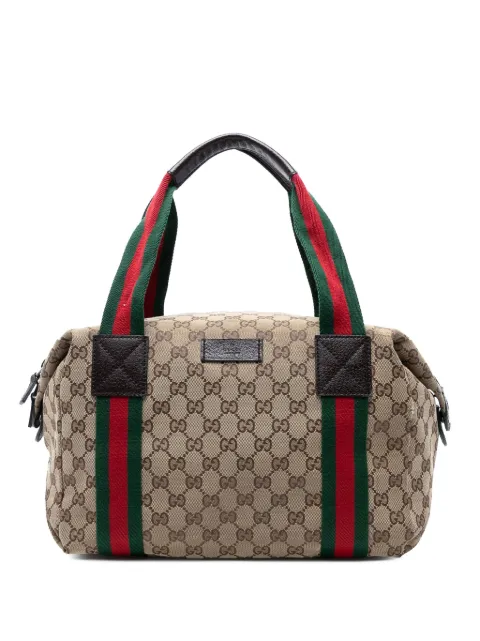 Gucci Pre-Owned 2016-2025 GG Canvas Web Duffle Bag boston bag
