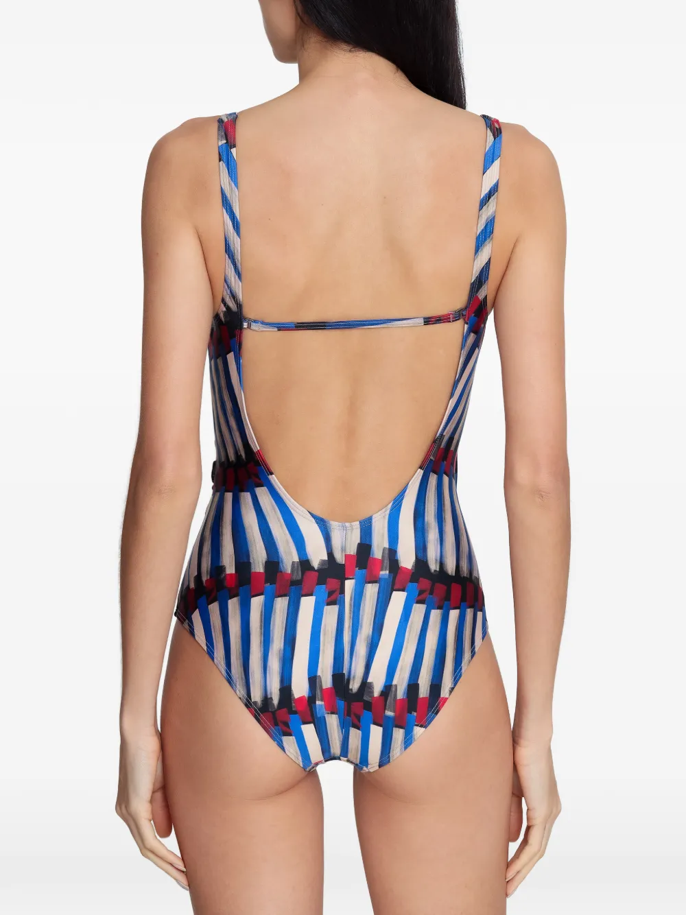 Lygia & Nanny Striped Printed Swimsuit In Multi