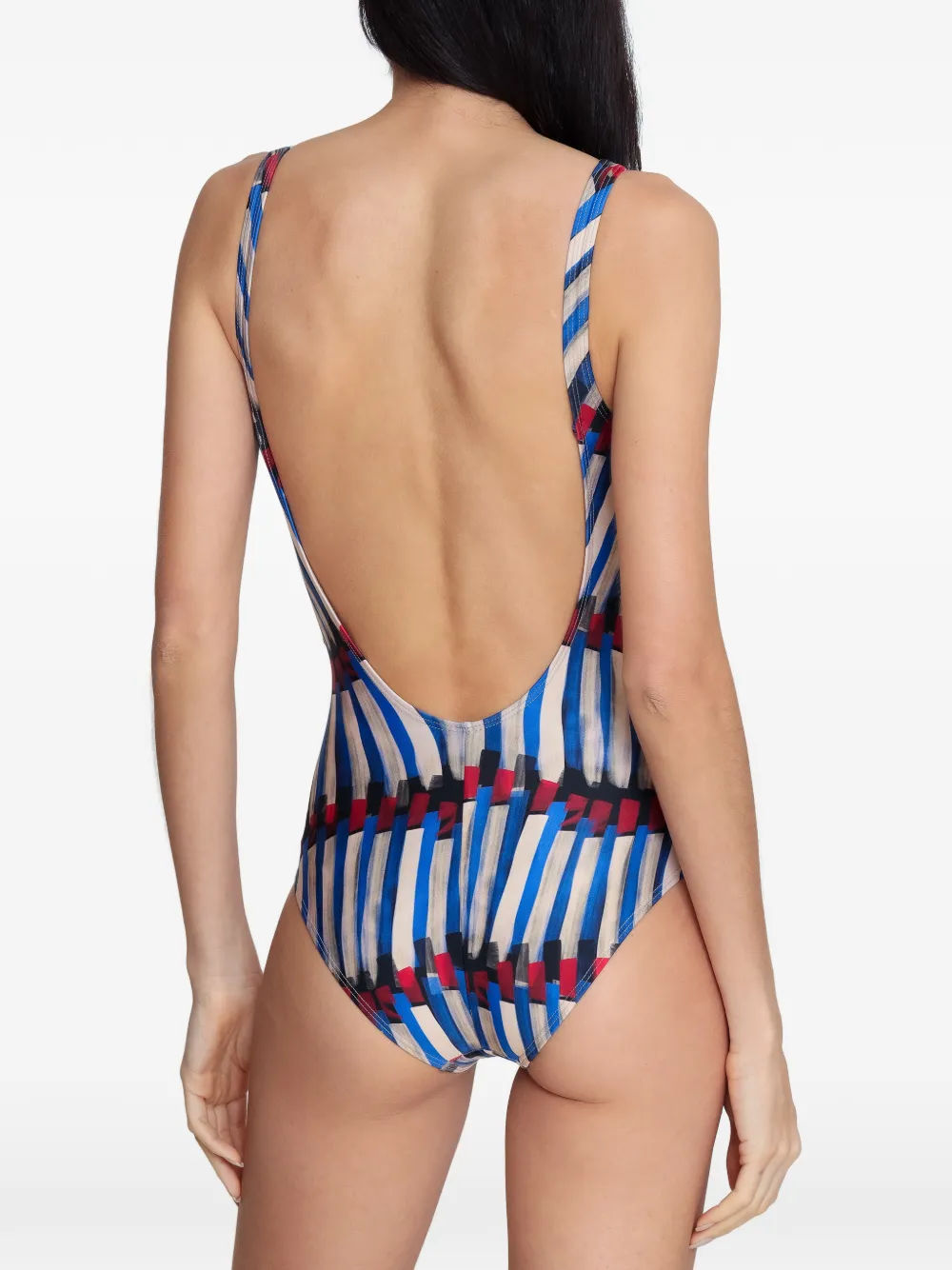 Lygia & Nanny Striped Printed Swimsuit In Multi