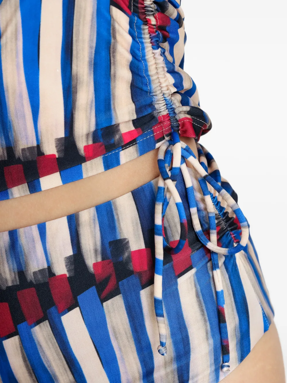 Lygia & Nanny Striped Tie Tankini Set In Multi