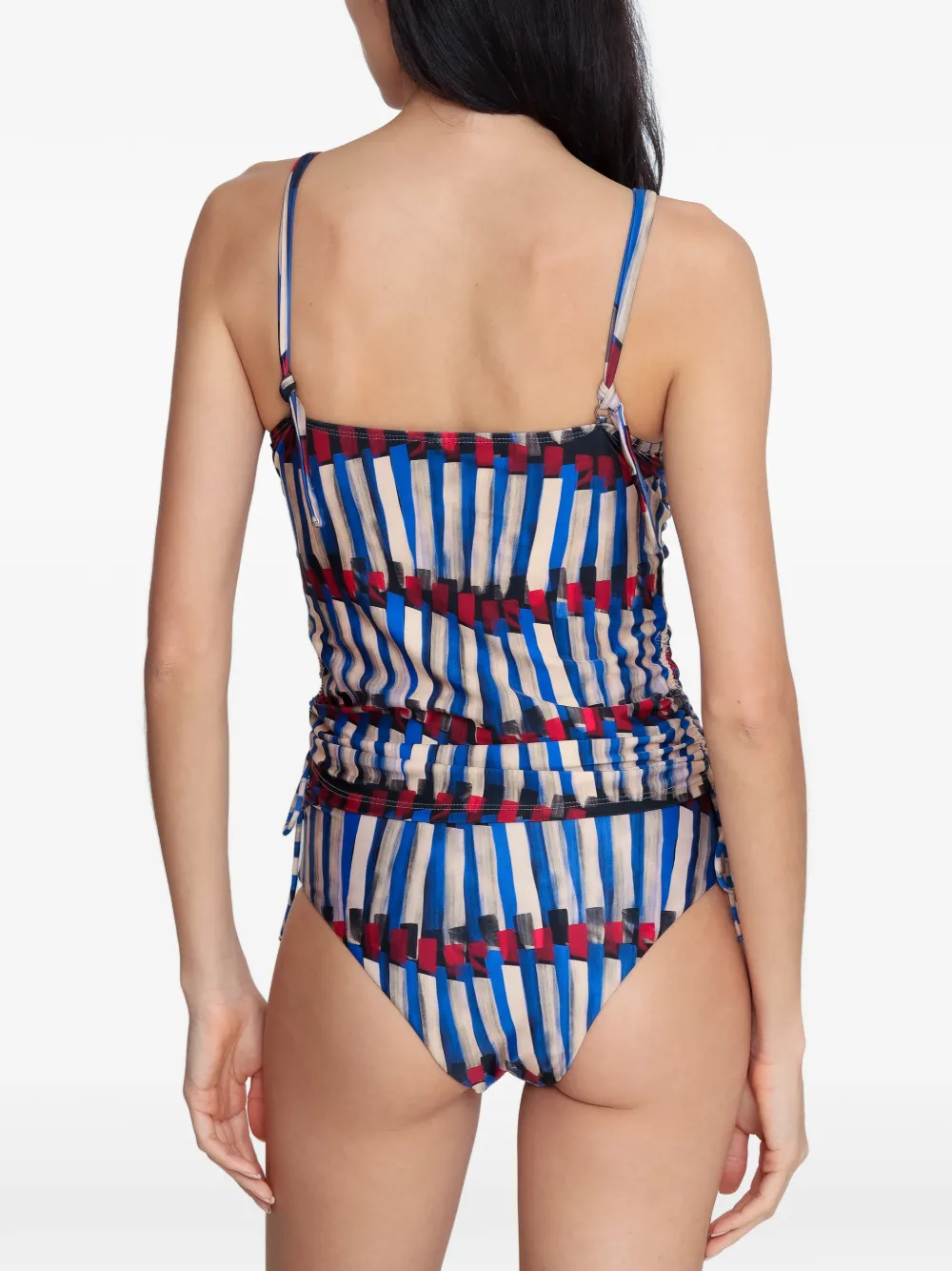 Lygia & Nanny Striped Tie Tankini Set In Multi