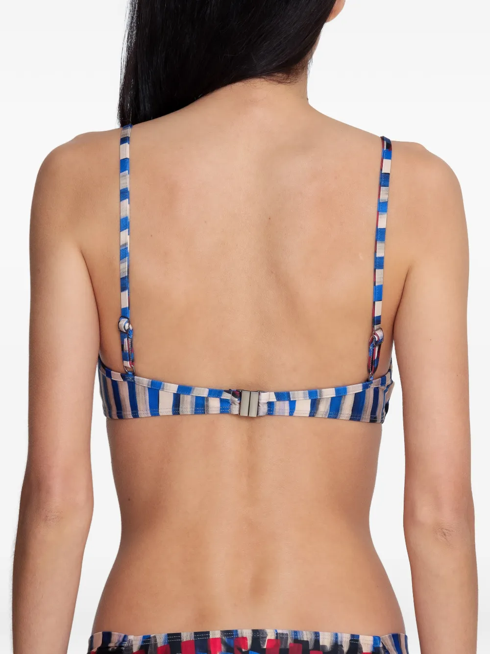Lygia & Nanny Fiji gestreepte bikinitop Blauw