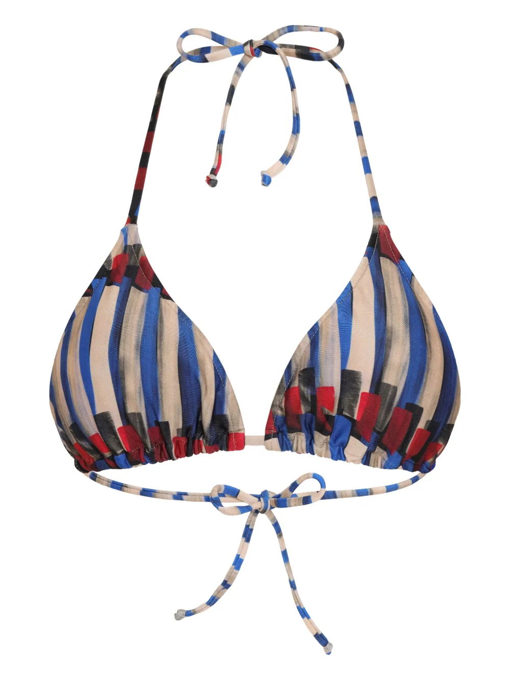 Lygia & Nanny Hanna Printed Bikini Top In Gray