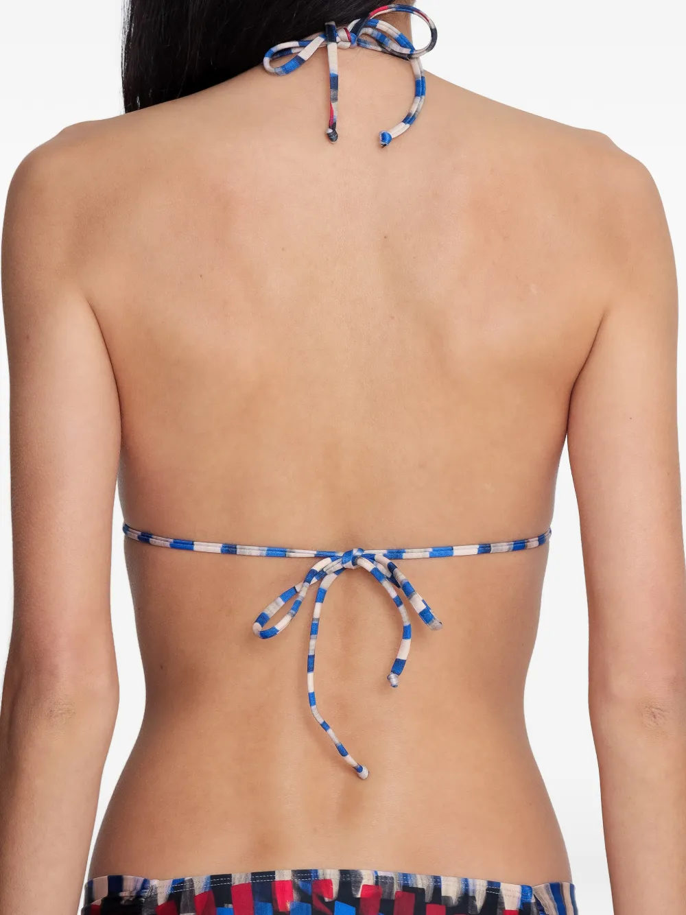 Lygia & Nanny Hanna Printed Bikini Top In Gray