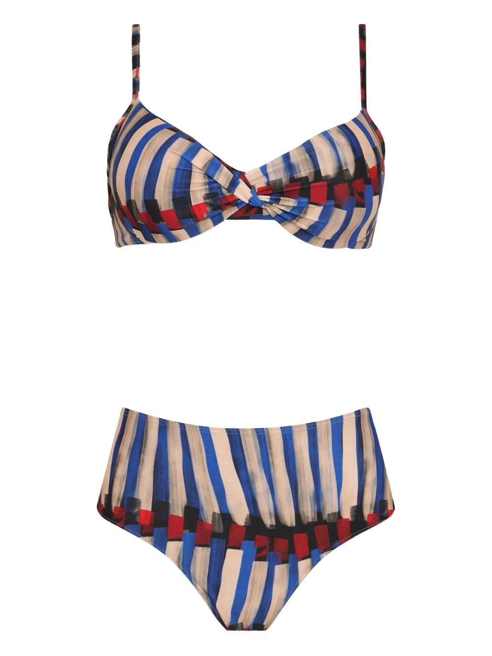 Lygia & Nanny Verônica striped bikini set | Neutrals | Image 1
