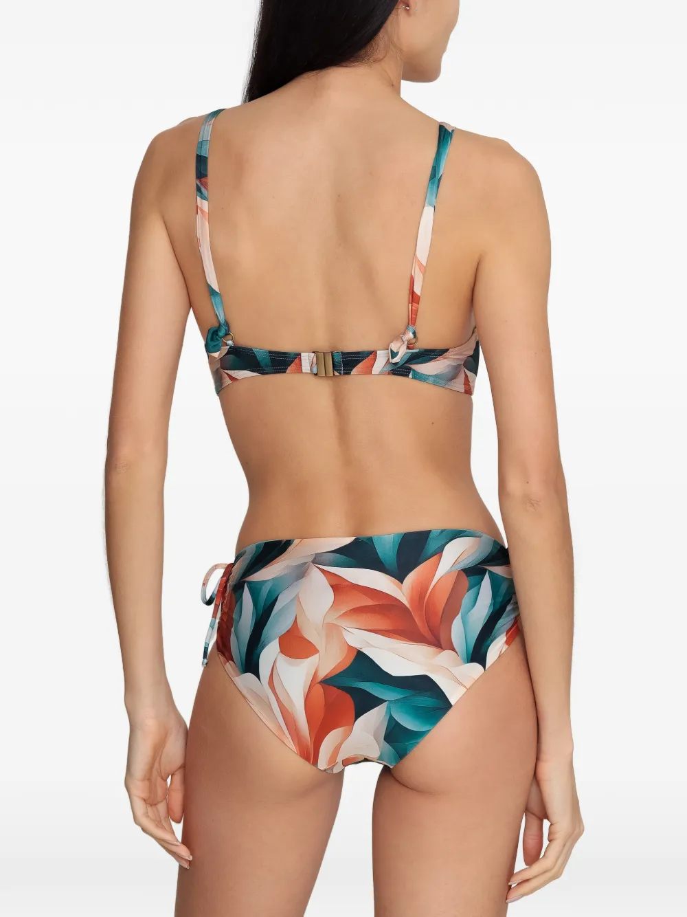 Lygia & Nanny Marcela gestrikte bikini met print Groen