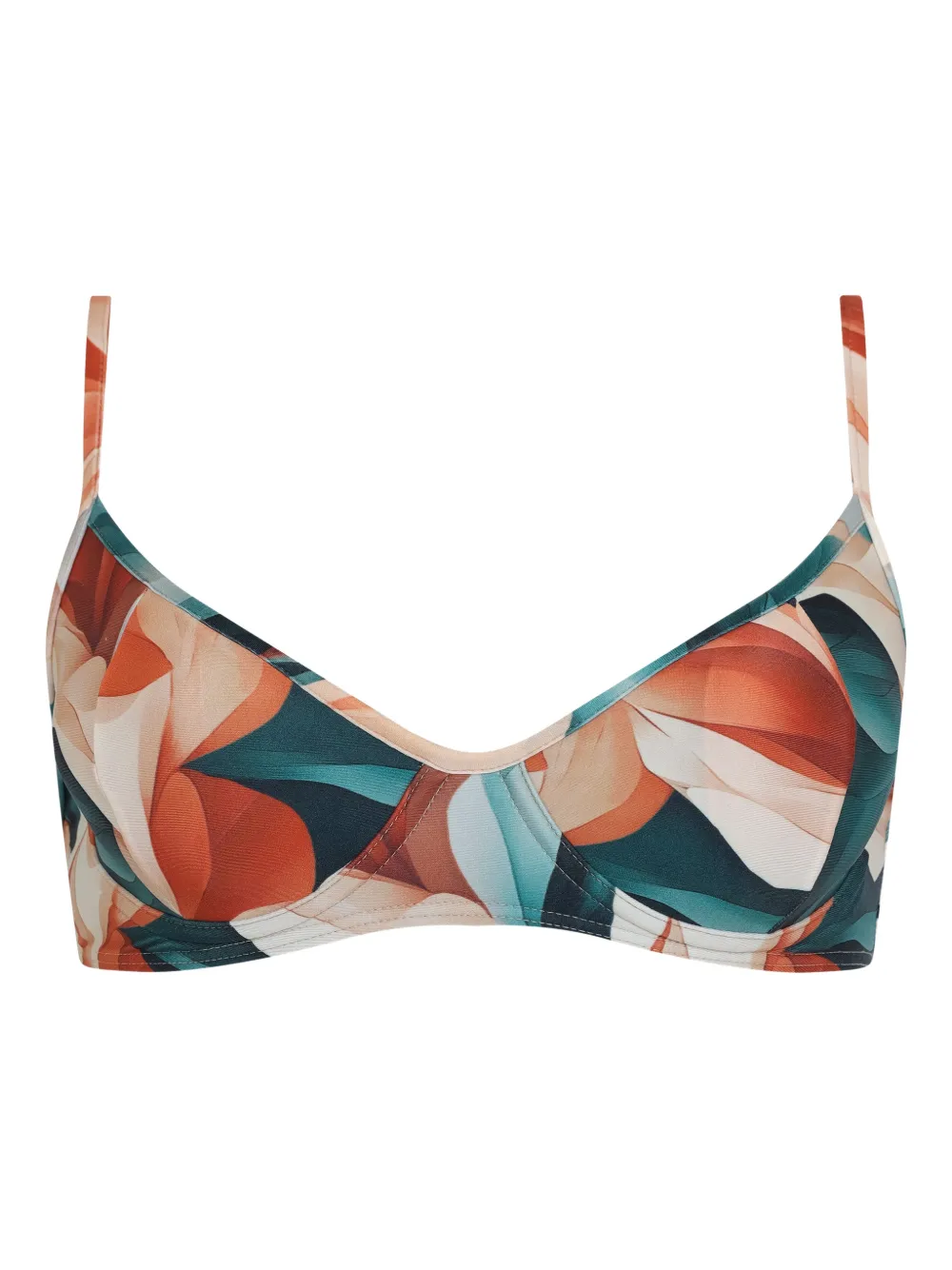Lygia & Nanny Fiji printed bikini top | Green | Image 1