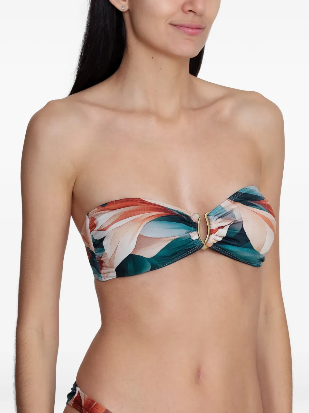 Lygia & Nanny Mika bikinitop met print Groen