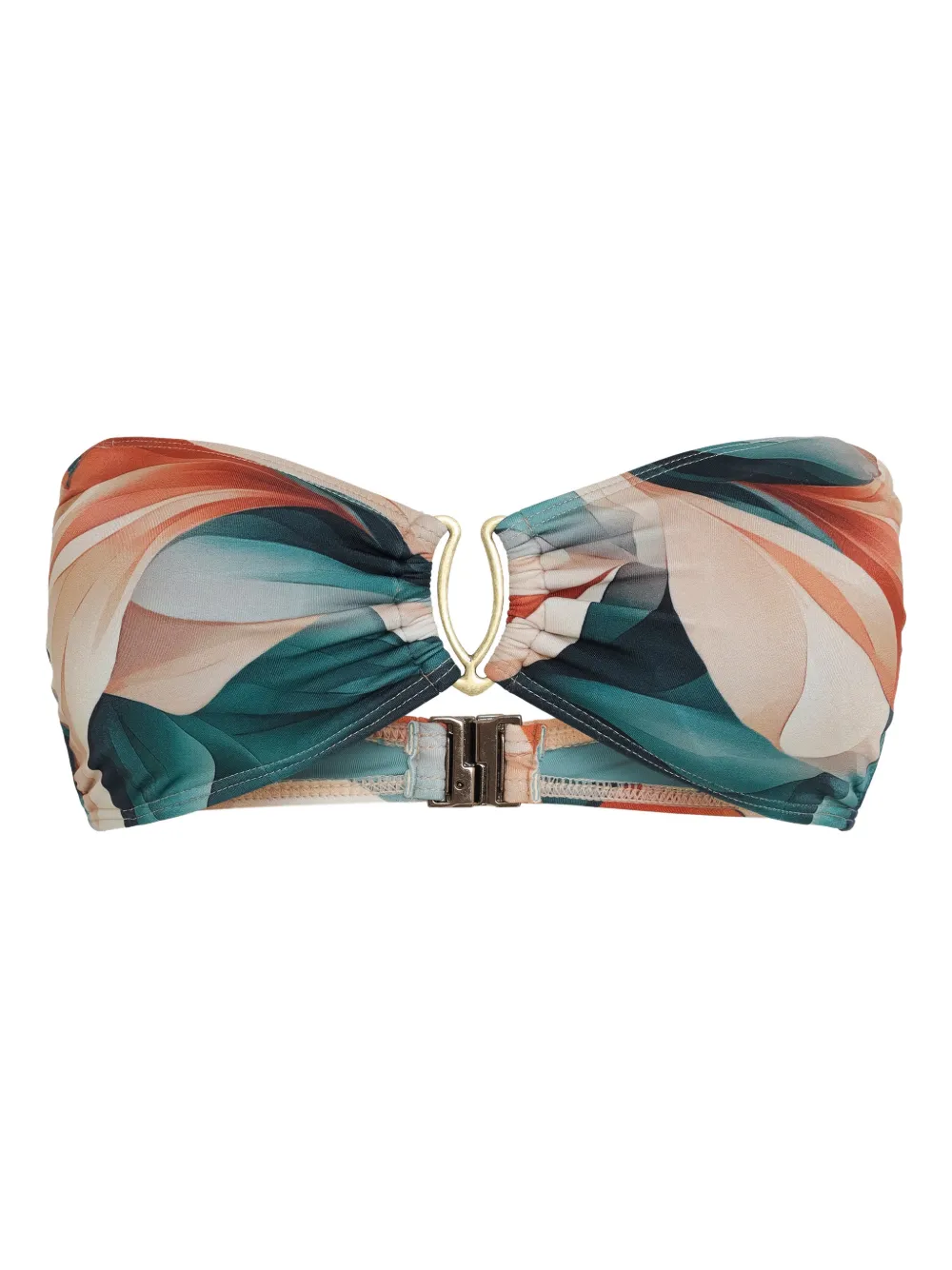 Lygia & Nanny Mika printed bikini top | Green | Image 1