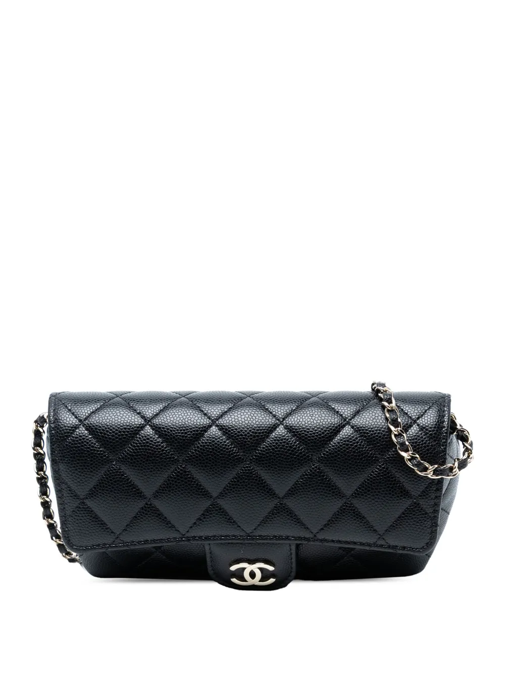 CHANEL Pre-Owned 2021 Caviar Sunglasses Case on Chain crossbody bag - CHANEL Pre-Owned 2021 Caviar Sunglasses Case on Chain crossbody bag -