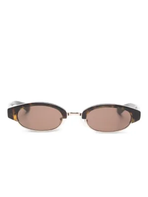 Alexander McQueen Eyewear スクエアフレーム サングラス | ブラウン