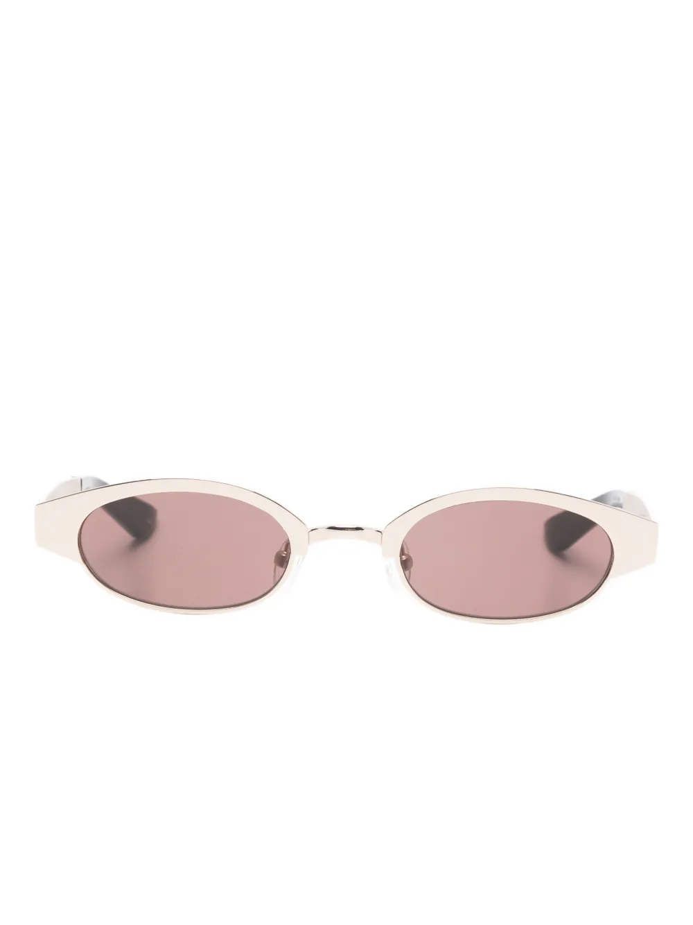 Alexander McQueen Eyewear Occhiali da sole ovali - Oro