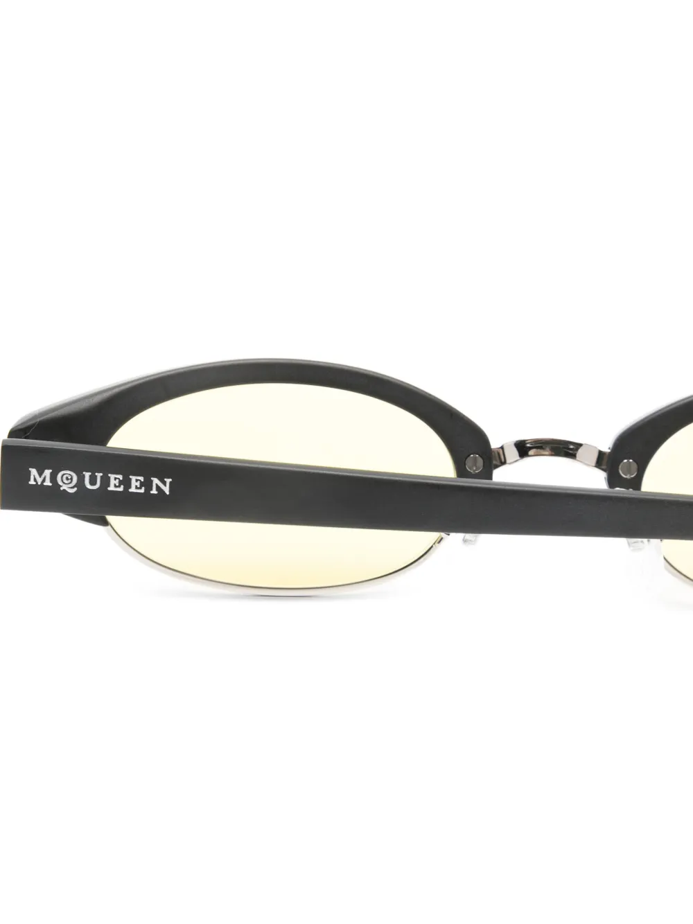 Alexander McQueen Eyewear Zonnebril met geometrisch montuur Zwart
