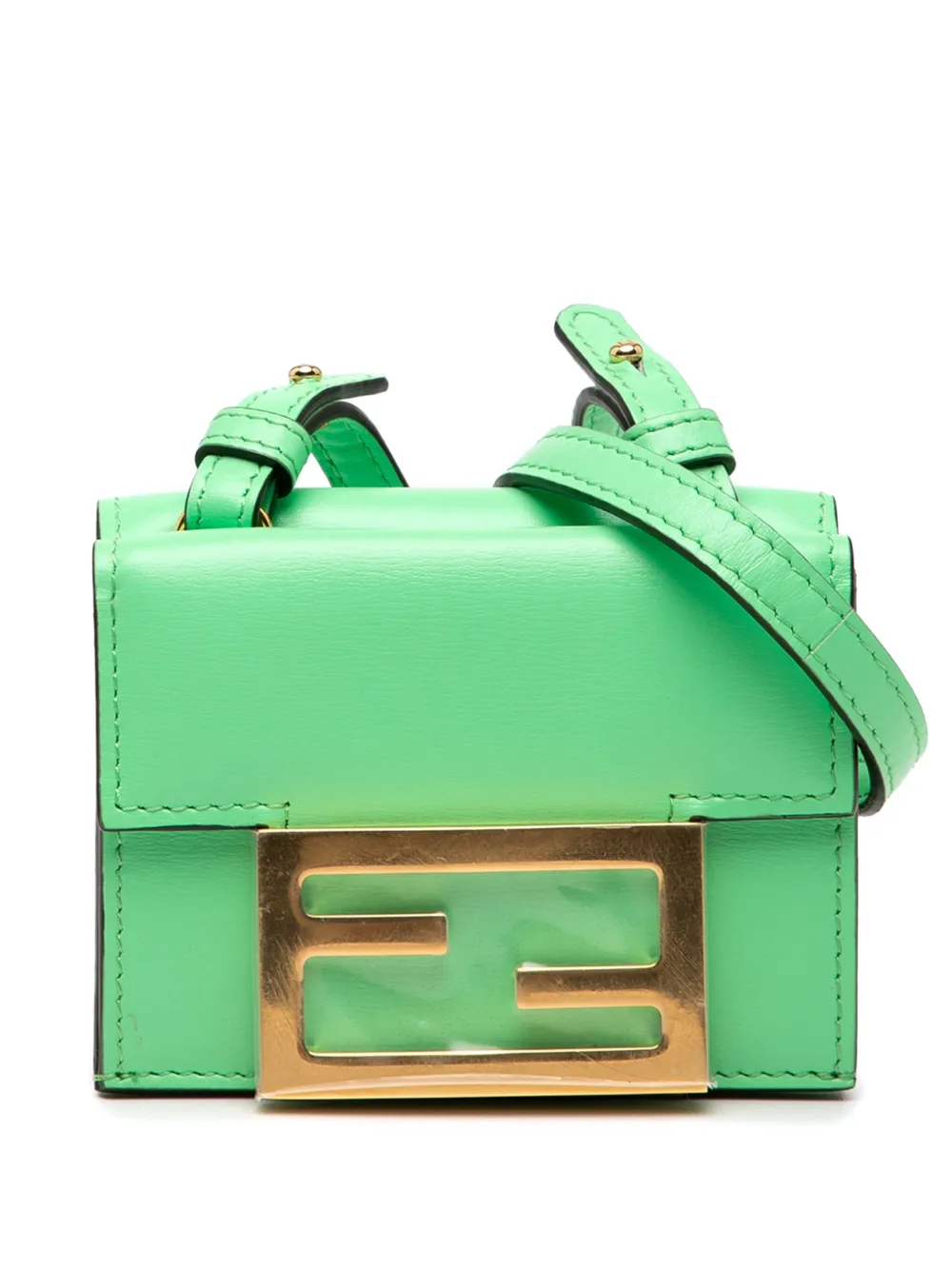 Fendi Pre-Owned 2010-2025 Micro Leather FF Wallet on Strap crossbody Fendi Pre-Owned 2010-2025 Micro Leather FF Wallet on Strap crossbody