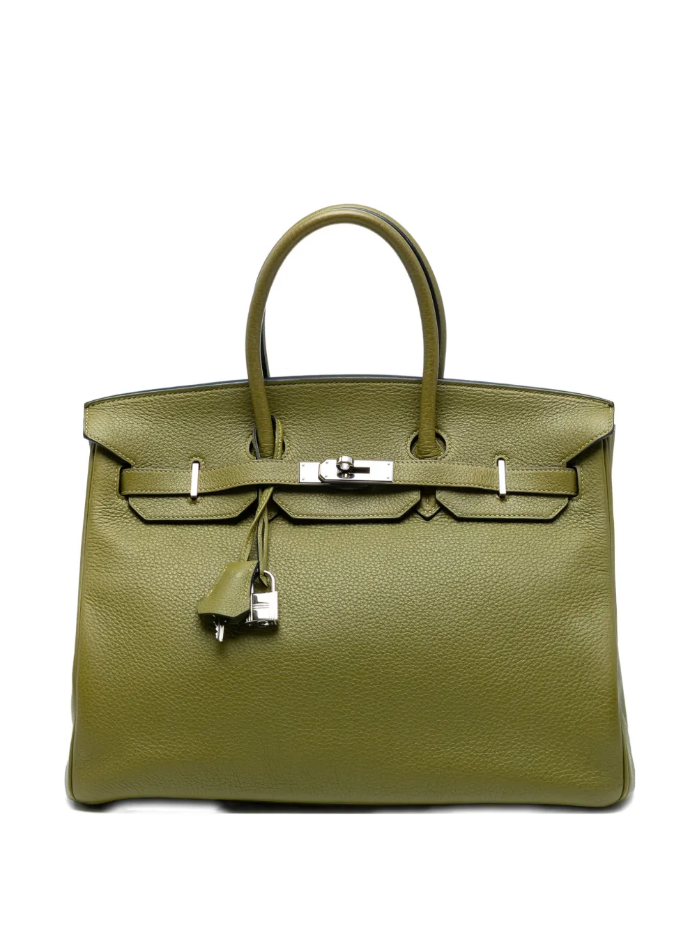 HERMES Pre-owned 2008 Togo Birkin Retourne 35 Handbag In Green