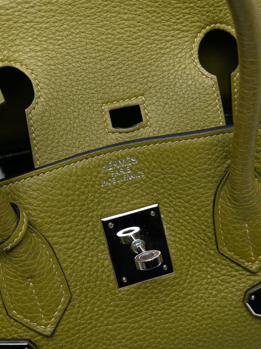 HERMES Pre-owned 2008 Togo Birkin Retourne 35 Handbag In Green