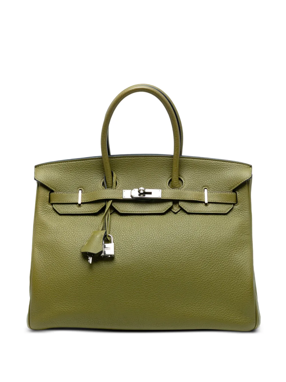 Hermès Pre-Owned bolsa de mano Togo Birkin Retourne 35 2008 | verde | Image 1