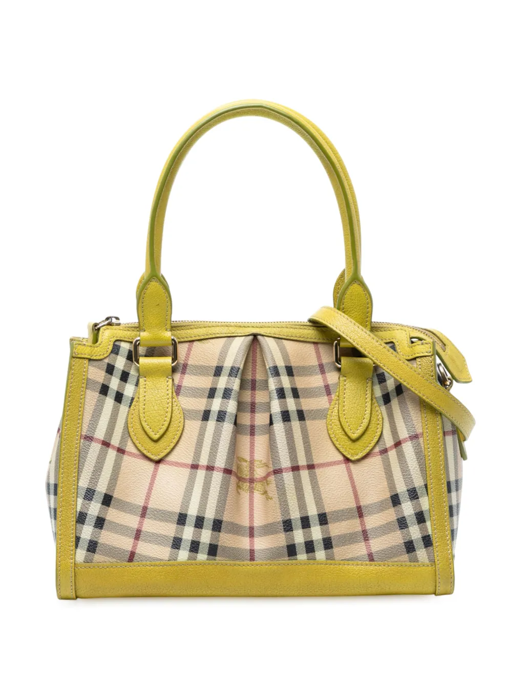 Burberry Pre-Owned 2000-2017 Haymarket Check Coated Canvas Pilgrim Burberry Pre-Owned 2000-2017 Haymarket Check Coated Canvas Pilgrim