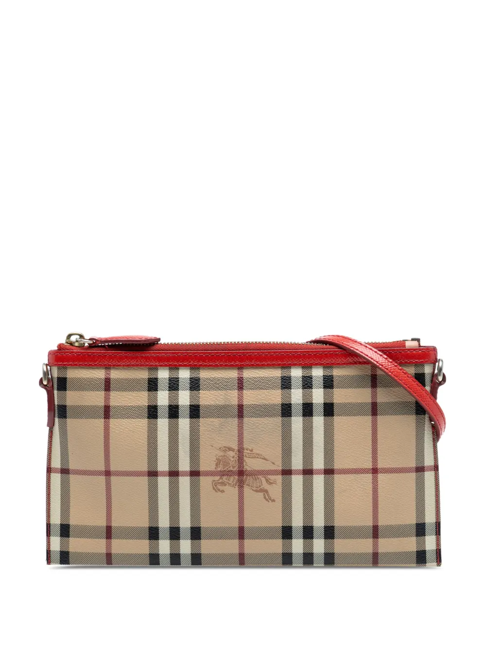 Burberry Pre-Owned 2000-2017 Haymarket Check Coated Canvas Peyton Burberry Pre-Owned 2000-2017 Haymarket Check Coated Canvas Peyton