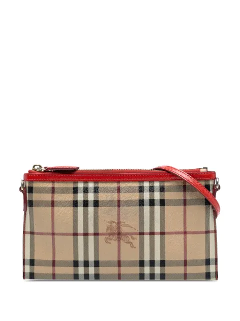 Burberry Pre-Owned 2000-2017 Haymarket Check Coated Canvas Peyton crossbody bag