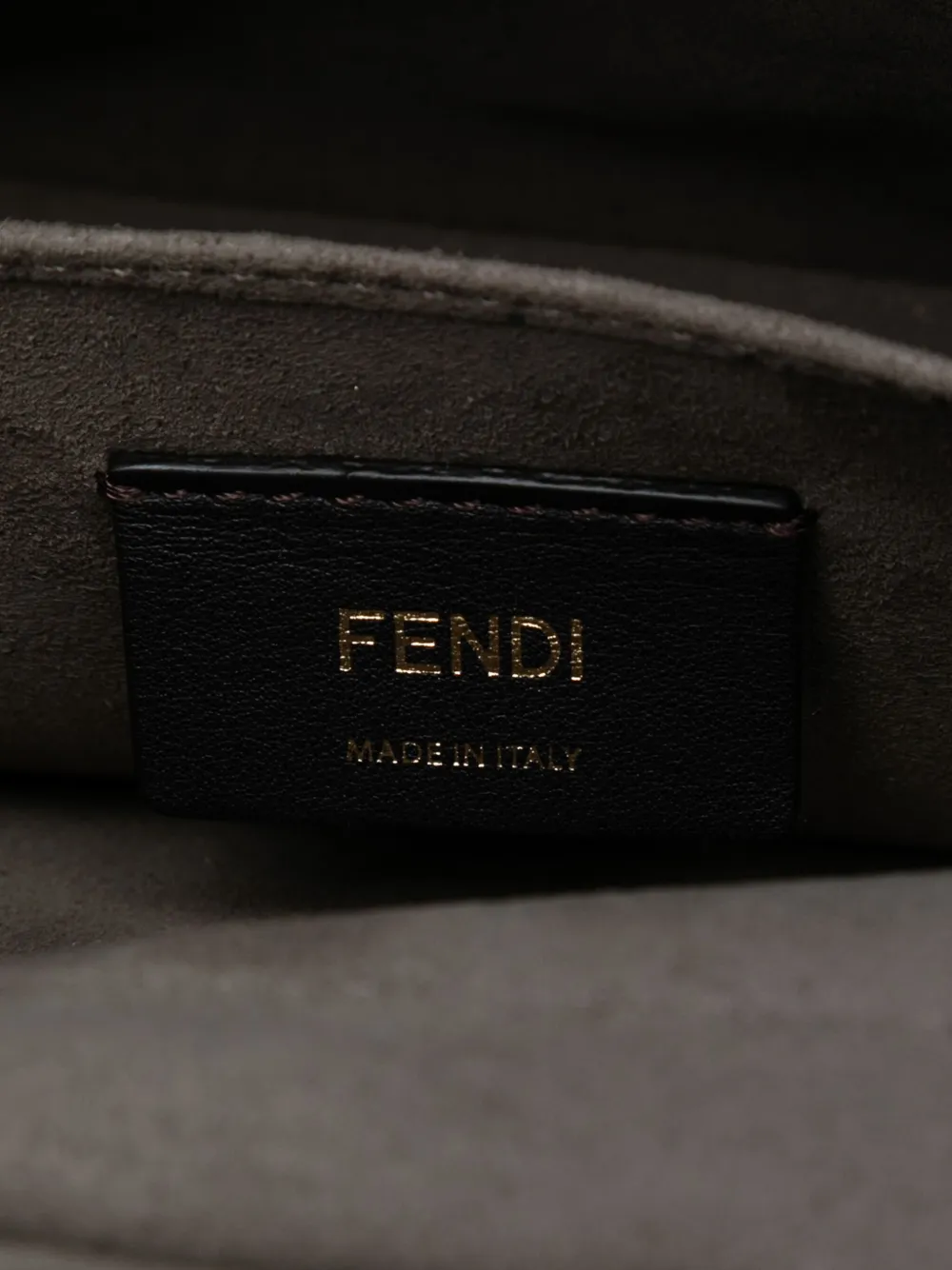 FENDI Pre-owned 2010-2025 Zucca Crystal Double F Baguette Satchel In Brown