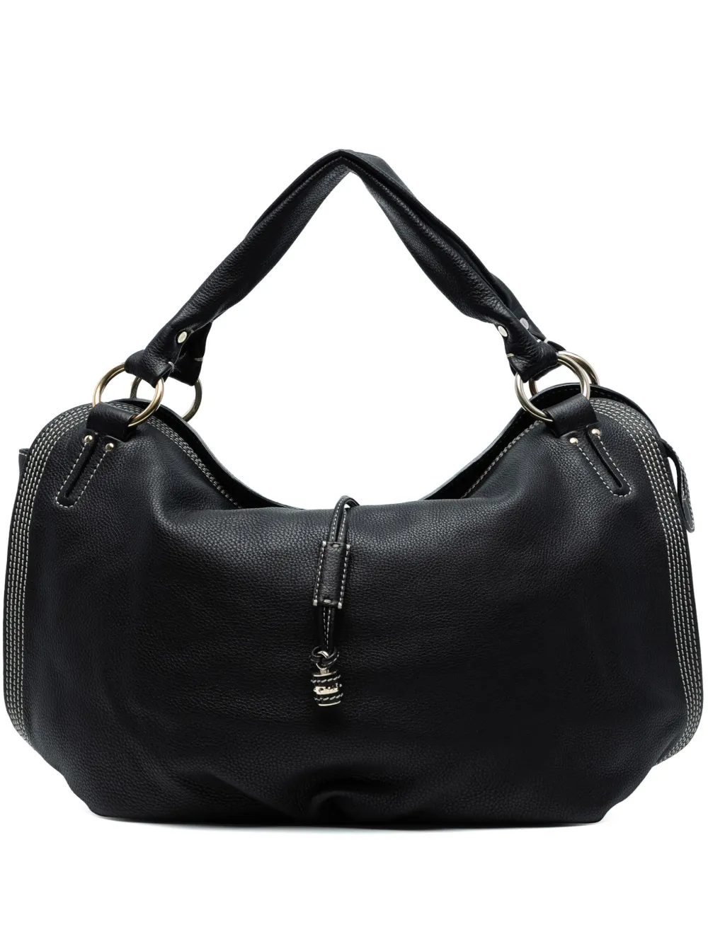 Celine Pre-Owned 2007 Large Grained Calfskin Bittersweet hobo bag | Black | Image 1