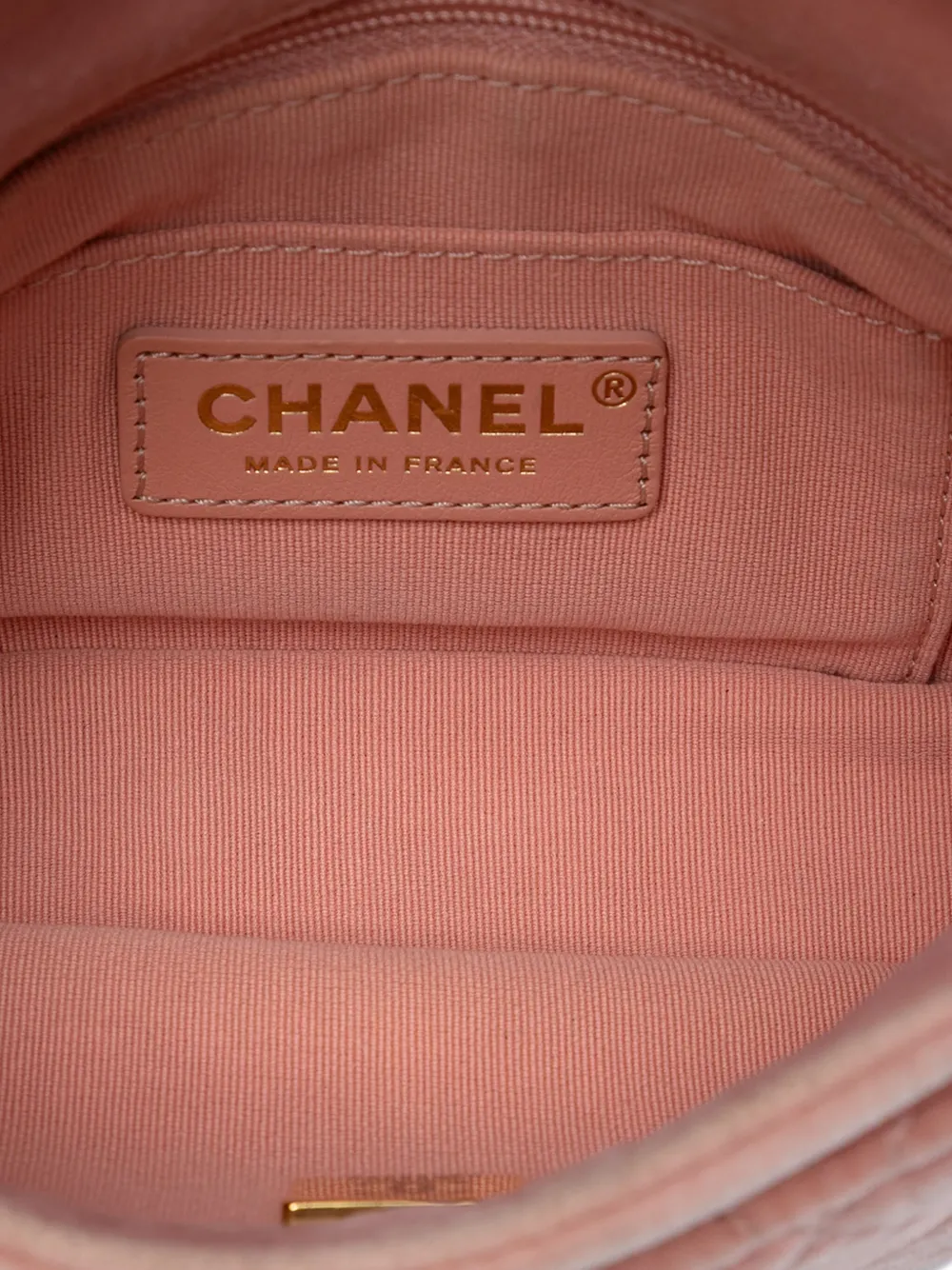 CHANEL Pre-owned 2021-2025 Mini Quilted Velvet Double Frame Flap Crossbody Bag In Pink