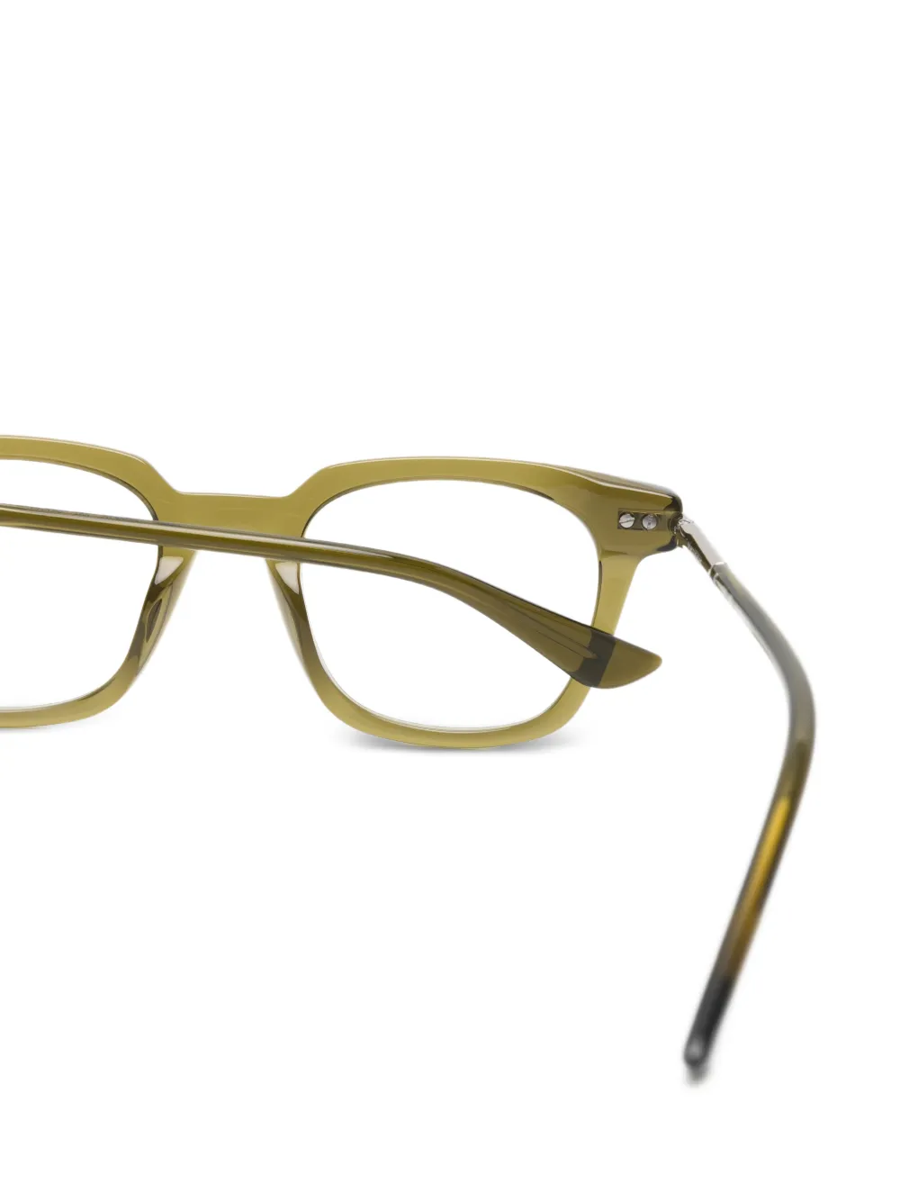 Alexander McQueen Eyewear Bril met wayfarer montuur Groen