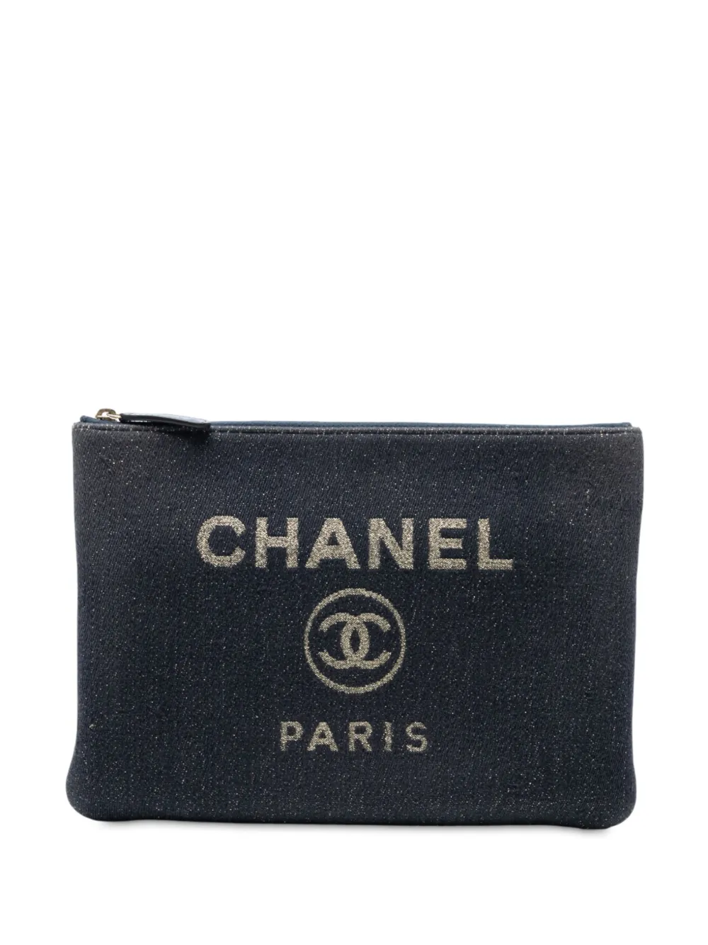 CHANEL Pre-Owned 2019 Medium Denim Deauville O Case clutch bag - ブルー