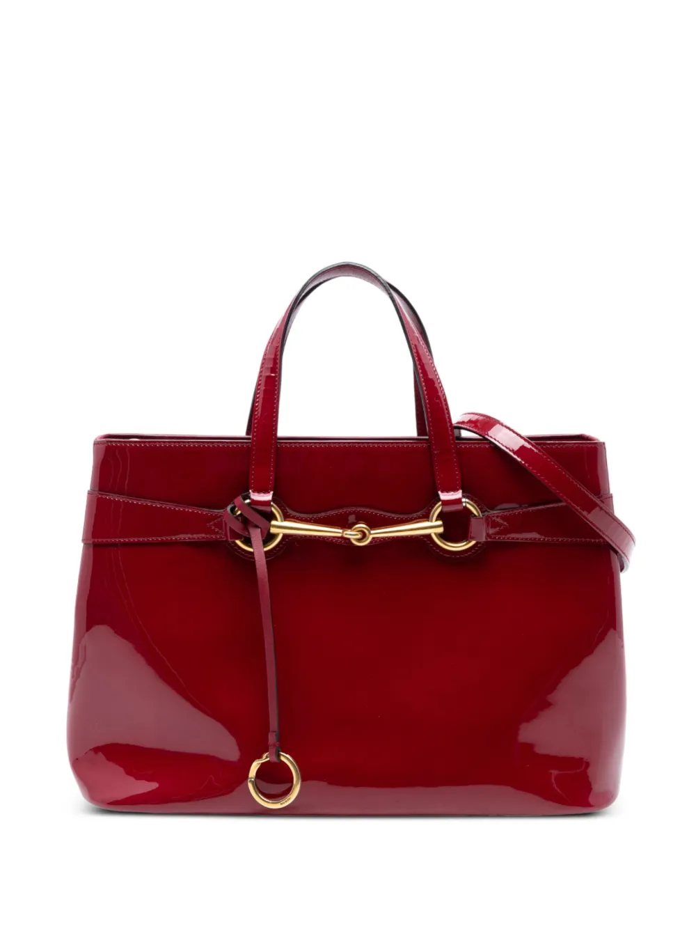 Gucci Pre-Owned 2000-2015 Patent Bright Bit satchel | Red | Image 1