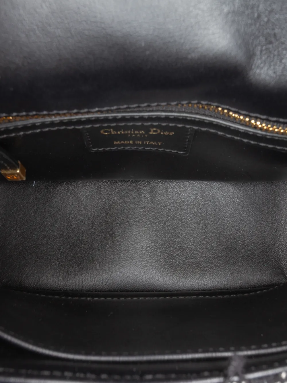 DIOR Pre-owned 2023 Small Tweed Macrocannage Caro Bag Crossbody Bag In Black