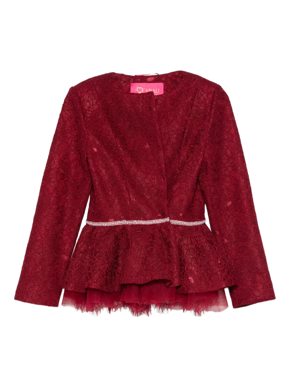 MIAU by Clara Rotescu Arlet embellished lace jacket | Rot | Image 1