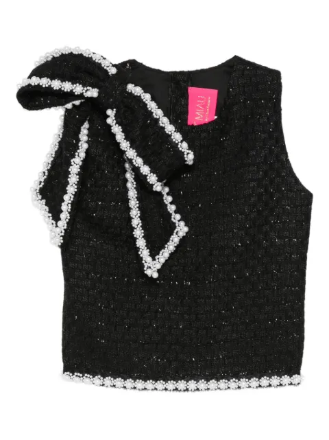MIAU by Clara Rotescu Koda bow-embellished top