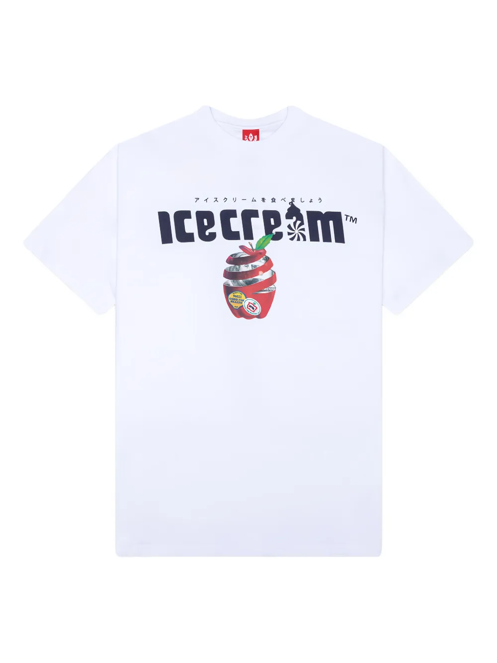 ICECREAM Luger graphic-print short-sleeve T-shirt | White | Image 1