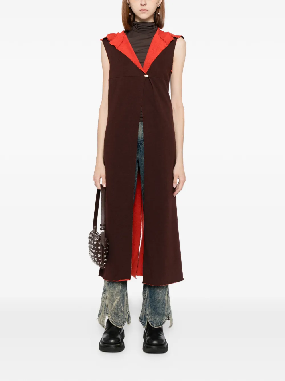 Ma+ Mouwloze hoodie - Rood