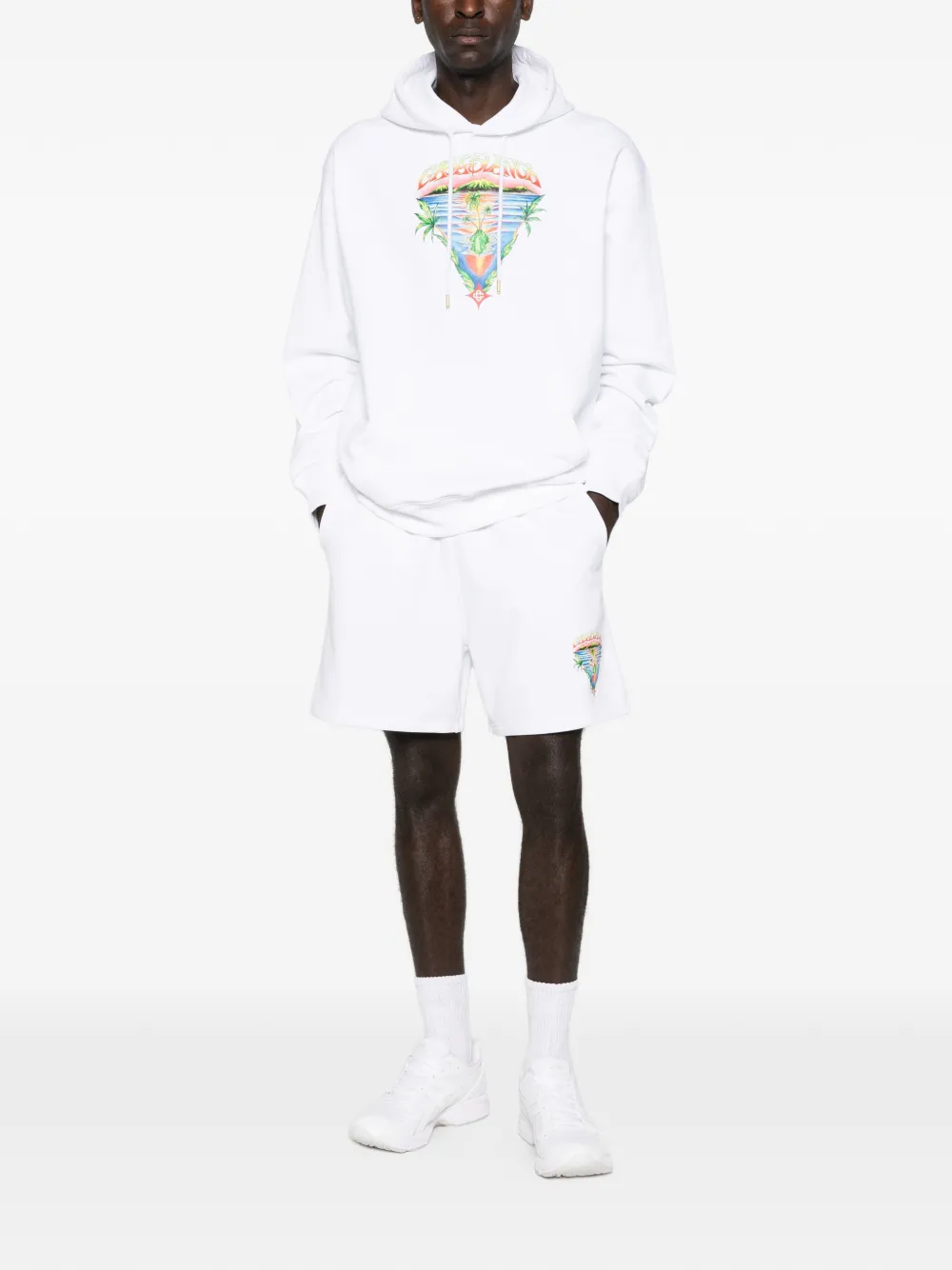 Casablanca drawstring graphic track shorts | Track & Running Shorts | Image 2